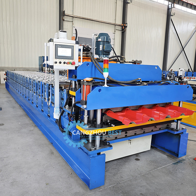 angepasste Breite Doppelschicht Rollenformmaschine 8-12m/Min Schnelle Geschwindigkeit