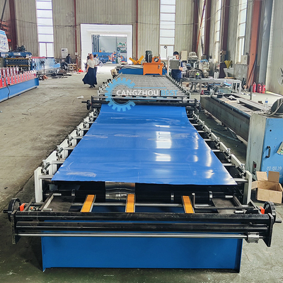 Automatische 0,25-0,6mm Dicke Doppelschicht-Dachplatte Rollformmaschine Schnelle Produktionsgeschwindigkeit