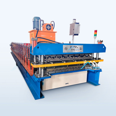 Anpassbare Doppelschicht-Dachplattenmaschine mit Delta PLC und hochwertigen 45-Stahlwalzen