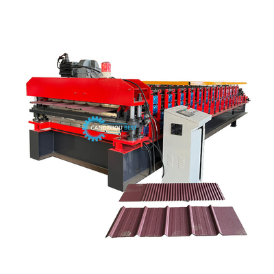 0.25-0.6mm Materialdicke 5,5×1,4×1,5m Doppelschichtformmaschine 8-12m/min Formgeschwindigkeit