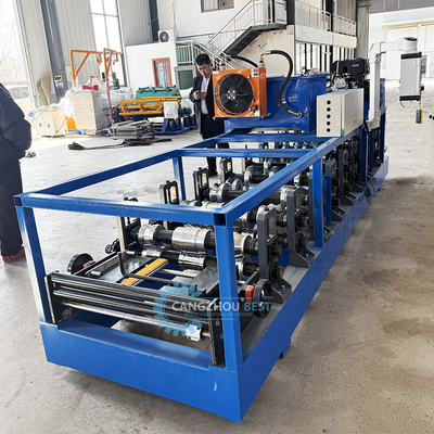 Customzied Portable Kr18 Standing Seam Roof Sheet Roll Forming Machine mit automatischem Nähgerät