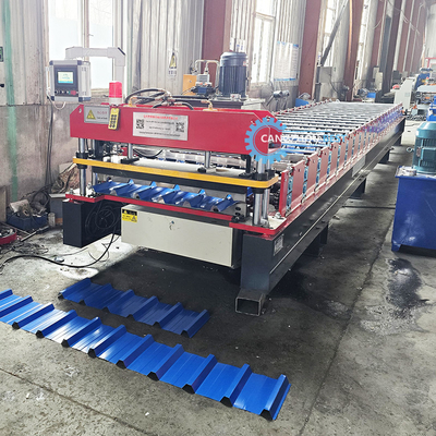 Automatisches Schneiden Hydraulischer Typ Farbstahl IBR Dachblech Rollenformmaschine
