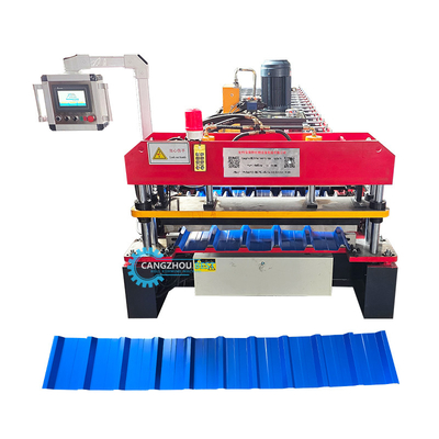 Automatisches Schneiden Hydraulischer Typ Farbstahl IBR Dachblech Rollenformmaschine