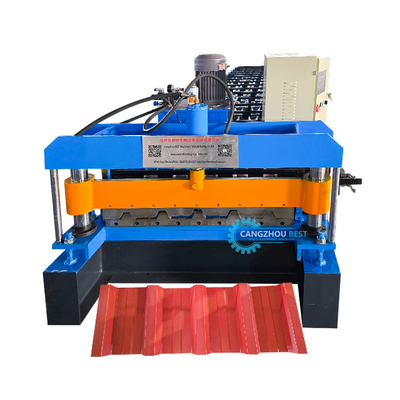 Farbstahl Hochribstahlprofil IBR Trapez-Dachblech-Rollformmaschine