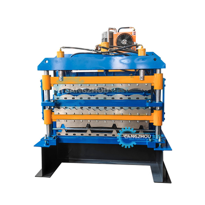Chile Beliebte Zee-Fliesen-Wellenmaschine Tr4 Drei-Schicht-Dachblech-Rollformmaschine