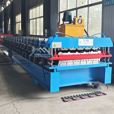 PPGI-Rohstoff Doppelschicht-Rollformmaschine mit 3 kW Hauptmotorleistung Delta-Inverter