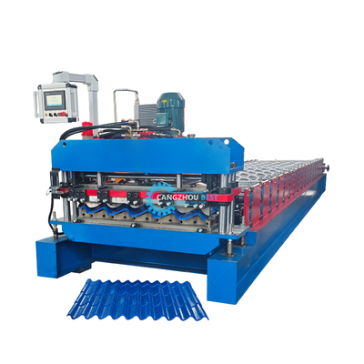 Verglasete Dachfliesen Rollenformmaschine 3KW PLC-Steuerung 8-12m/min