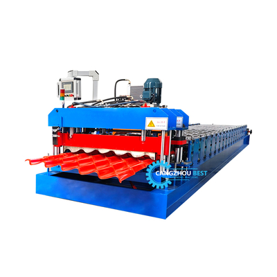 Automatische Dachziegel-Rollformmaschine mit SPS-Steuerung 3KW