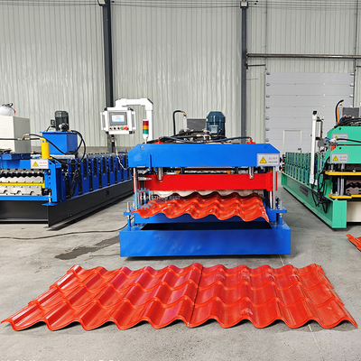 Automatische Dachziegel-Rollformmaschine mit SPS-Steuerung 3KW