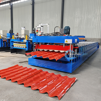 Automatische Dachziegel-Rollformmaschine mit SPS-Steuerung 3KW