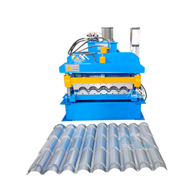 Automatische Dachziegel-Rollformmaschine mit SPS-Steuerung 3KW