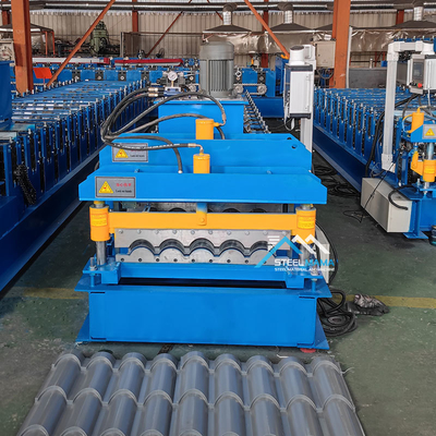 Automatische Dachziegel-Rollformmaschine mit SPS-Steuerung 3KW