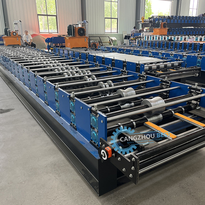 Maschine zur Rollenformung von Dachblechen 0,3-0,8 mm PLC-Steuerung 8-15 m/min