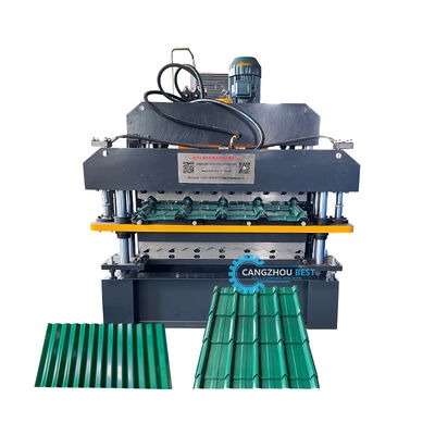 Bolivia's popular fully automatic 840 IBR trapezoidal 836 glazed tile roofing sheet double-layer roll forming machine