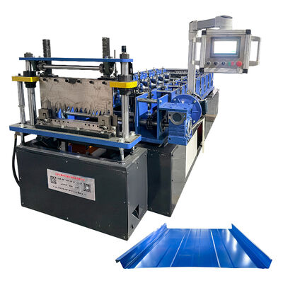 Tragbare Stahlprofil-Selbstverriegelungs-Auto-Kr24-Stehfalzherstellungs-Rollformmaschine