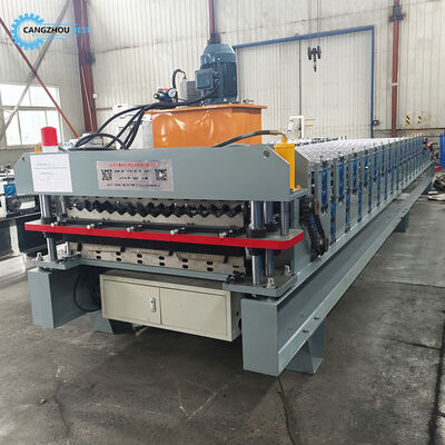Automatische 2-in-1-Maschine zur Herstellung von Metalldachblechen mit Doppelprofil-Rollformer