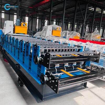 Doppelschicht-Rollformmaschine für Dach- und Wandpaneele Multifunktionale Doppelschicht-Farbstahlformmaschine