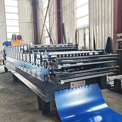 Integrierte 3-in-1-Rollformmaschine mit Doppeldeck und Einzelschicht