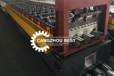 Spulenbreite 1250mm Metall-Stahl-verzinkte Bodendecking-Blatt-Making Roll Forming-Maschine