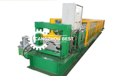 Farbstahlblech-PLC-Steuerung Dachfliesen Roll Top Ridge Cap Roll Formmaschine