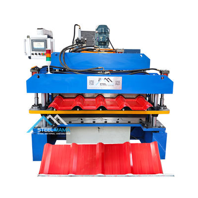 PLC-gesteuerte Doppelprofil-Dachplatten-Rollformmaschine für die Produktion