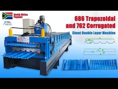Anpassbare Doppelschicht-Dachplattenmaschine mit Delta PLC und hochwertigen 45-Stahlwalzen